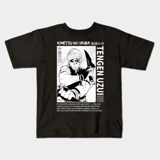 White Tengen demon kimetsu Kids T-Shirt